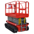 Electric Scissor Lift Self-Propelled Rough Terrain Crawler 6-12m Lift Height